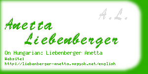anetta liebenberger business card